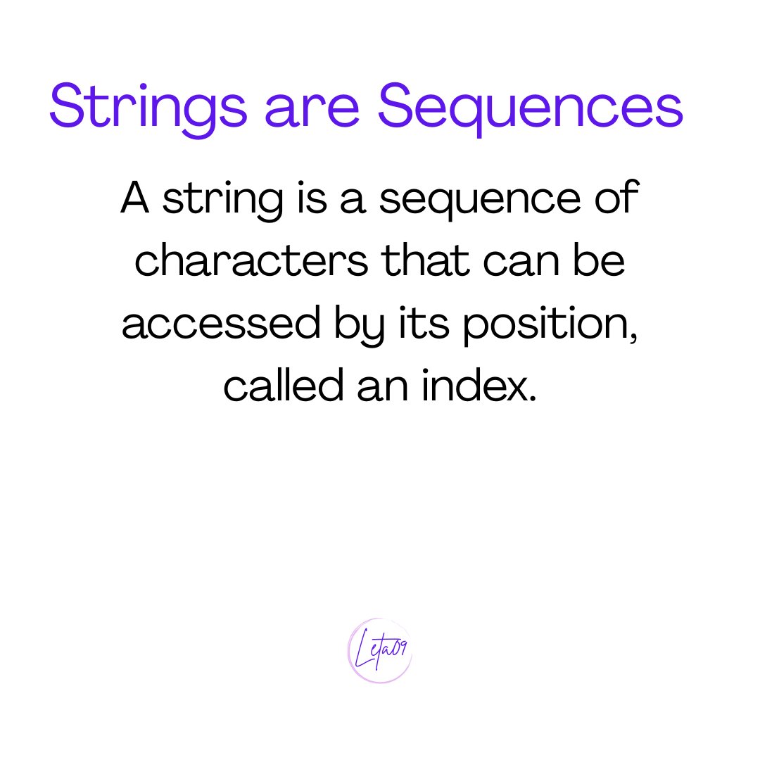 _leta09's tweet image. Unlock the power of Python Strings! 🐍✨ 
From handling data to building apps, mastering strings is key to coding success. 🚀
Swipe through to learn why they matter and how slicing makes your code smarter!
 #CodingTips  #ProgrammingLife #PythonStrings #DevCommunity #Python
