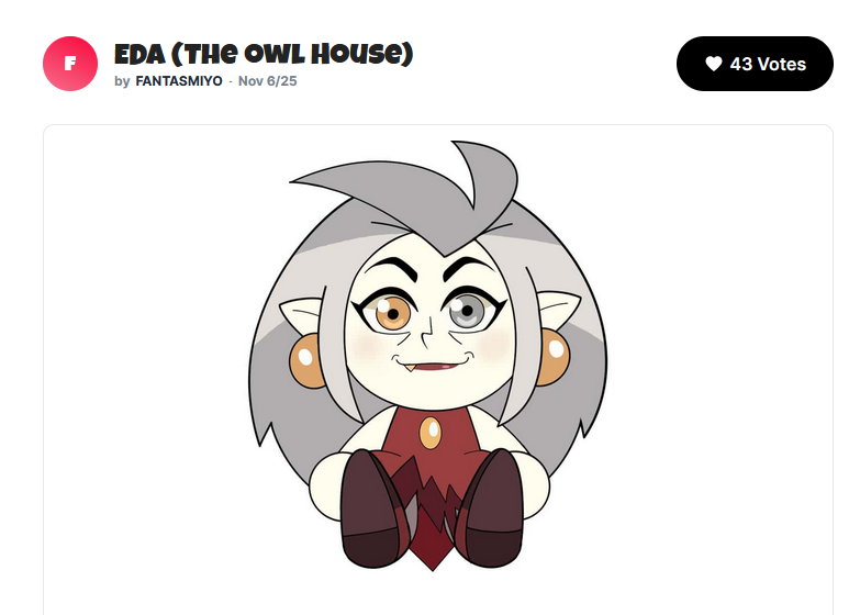 <a href="/strange___aeons/">Teya</a> 12. Eda (The Owl House) Plushie !! 

[Link below for voting] v