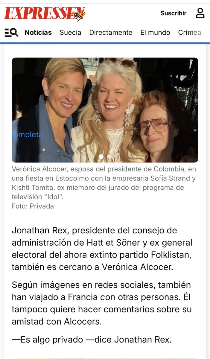Melquisedec70's tweet image. La galería de fotos del diario sueco @Expressen sobre la vida de multimillonaria que lleva Verónica Alcocer en Suecia… mientras su esposo les compra € 3.100 millones en aviones de guerra ¡a Suecia!