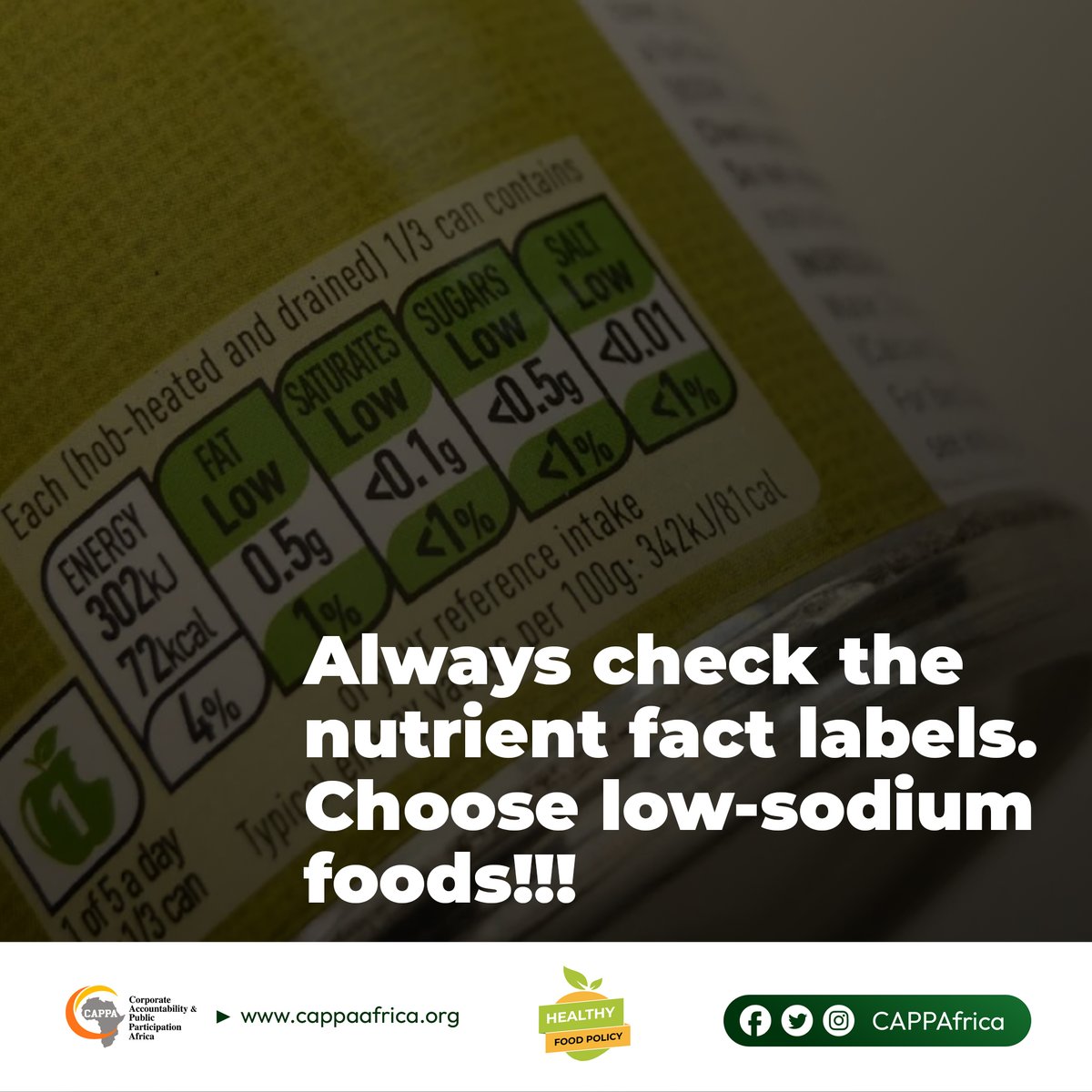 HealthyFood_NG's tweet image. Embrace the life-changing habit of reading nutrient fact information of food labels- it's your key to better health! #SaltReduction #Healthydiets