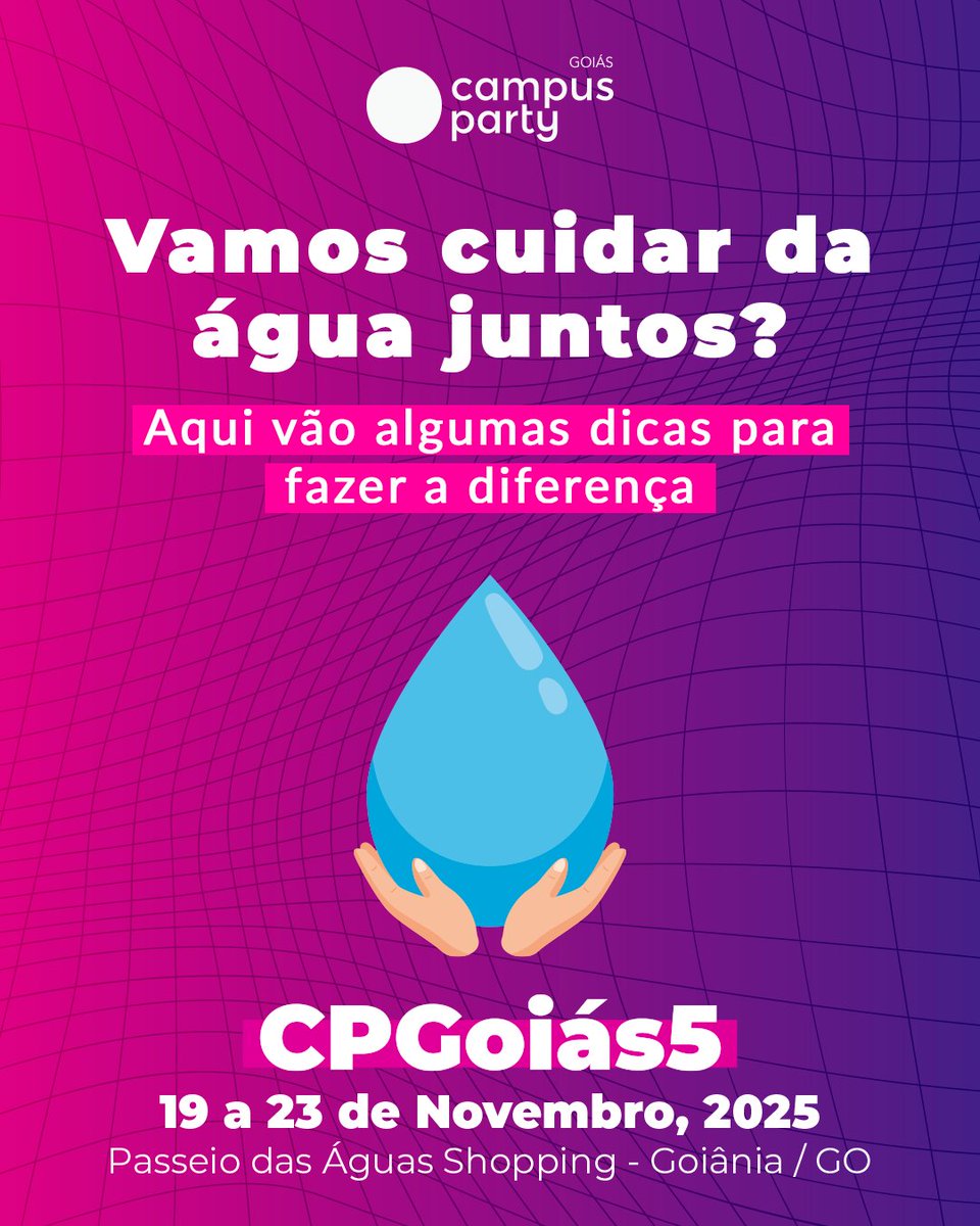 CampusPartyBRA's tweet image. 💧Pequenas atitudes para preservar a água podem gerar grandes mudanças: reduza o tempo de banho 🚿, feche a torneira ao escovar os dentes 🪥, troque a mangueira pelo balde 🪣 e aproveite a água da chuva 🌧️ Já fez sua parte hoje? 🌍

#Sustentabilidade