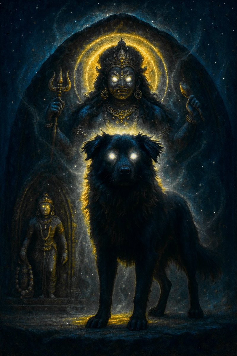 BHAIRAVA'S CHOSEN WITNESS

Through the corridors of time, some souls choose to return in fur, touched by Bhairava's grace, carrying cosmic secrets in silent guardianship. 🙏🏽🔺🚩💀🔱🐾