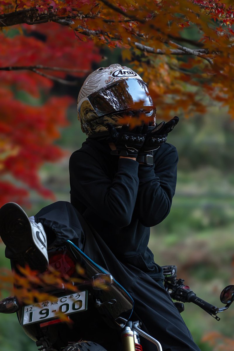 紅葉見に行こうようツーリング🏍🍁 最高な写真たくさん撮って貰ったよ