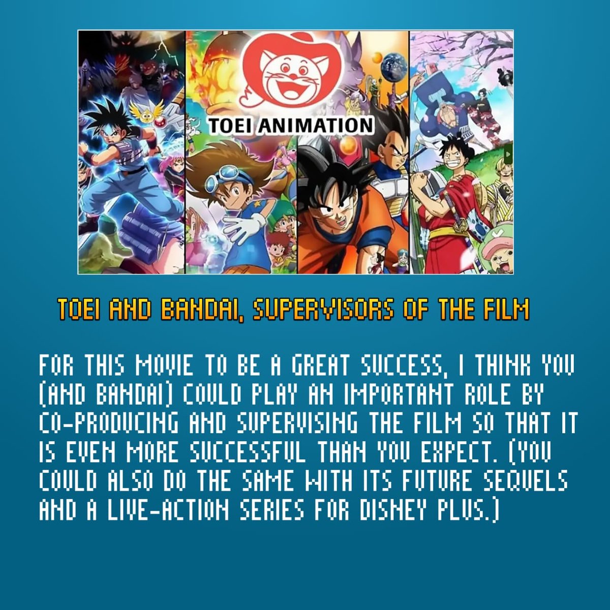 ESTRELLATOON13's tweet image. @ToeiAnimation According to rumors, #Disney has plans for a live-action #Digimon movie It would be great if, should it happen, they supervise the film (as well as co-produce it) #ToeiAnimation
#MichaelBay
#本郷あきよし
#PointGreyPictures
Cast :
#SebastianEugeneHansen
#MichaelCera