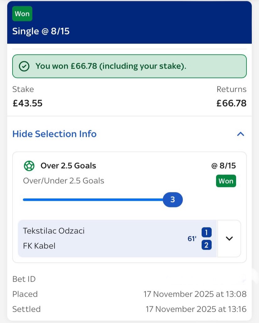 maxwintips's tweet photo. BOOM 💥

Settled eight minutes after placing

Who wants another? https://t.co/9zW7idCjfV