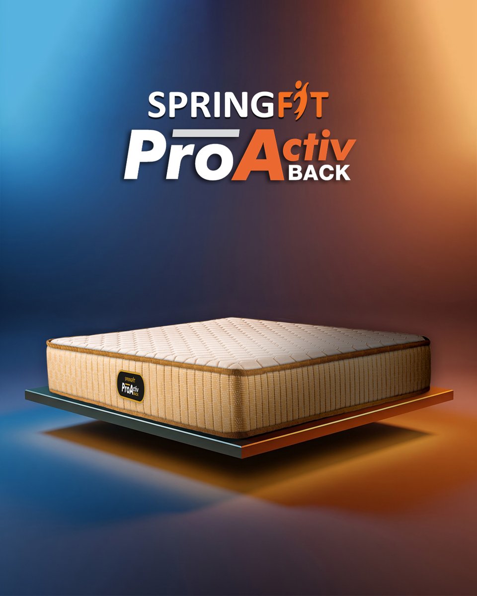 SpringfitSleep's tweet photo. Leading an active life? You need a mattress that supports you through it all. The #ProActivCollection offers extraordinary mattresses designed to fit your lifestyle.

Explore here; https://t.co/J3ouAnbYyP

#SpringfitMattress #PremiumMattress #Mattress #Springfit https://t.co/9clMiTvmQ7