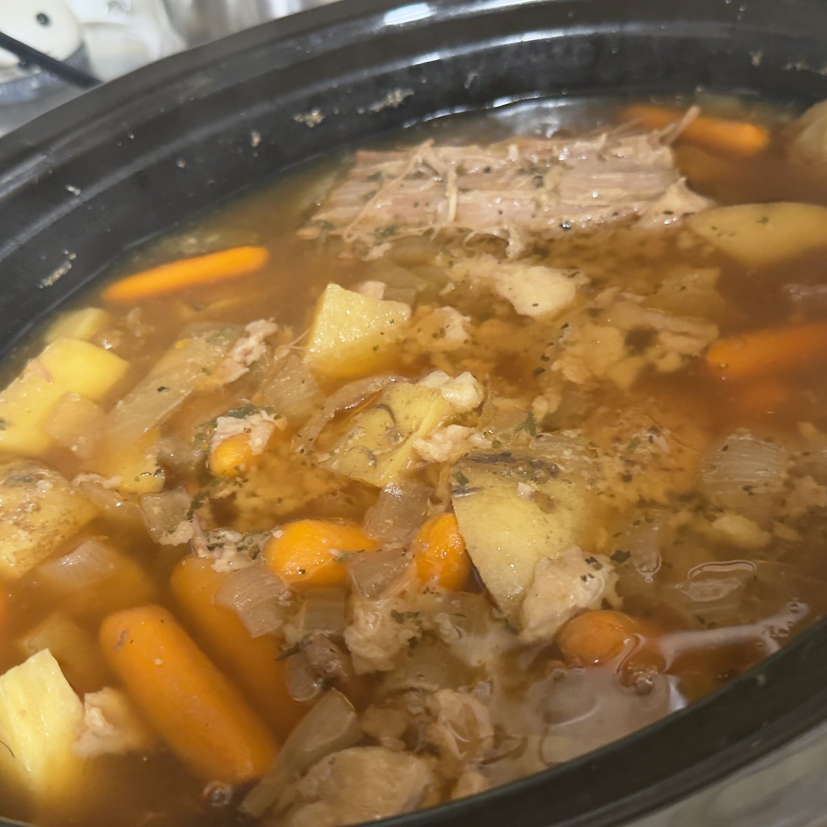 feathbee's tweet image. It’s what’s for dinner  beef stew