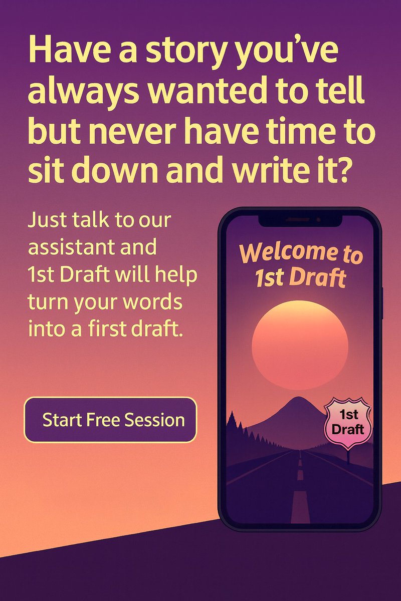 aaronpitters's tweet image. The 1st Draft App was created for 2 reasons.

1) To create a tool to develop story ideas while out and about.

2) To help non-writers tell their stories when those stories might otherwise go untold.

1stdraftapp.com

#WritingCommunity