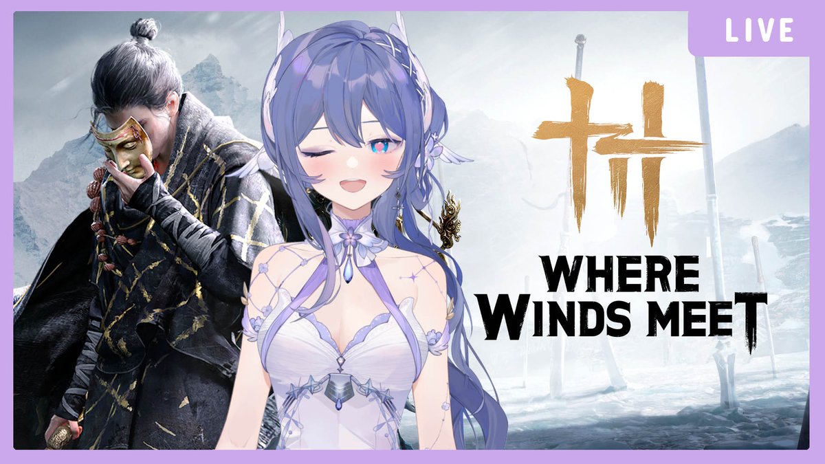 ───〃★ LIVE  🦢
Playing Where winds meet again tonight! 🥰

★ twitch.tv/esteriahoshiko 

──⋆⋅☆⋅⋆──  
#EsteriaLive #vtuber #ENVtubers #Esteriahoshiko