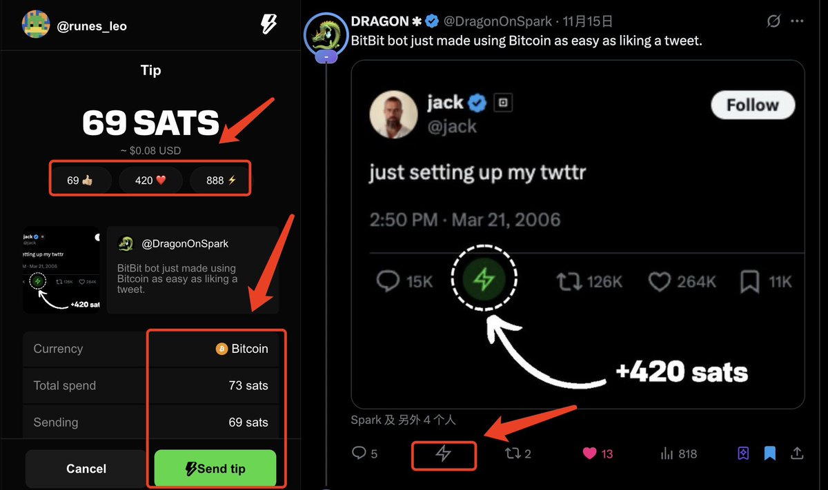 runes_leo's tweet image. 今天第一次真正感受到：
“BTC 打赏”在 X 上真的能做到和点赞一样丝滑。

之前有人在评论里说通过 @bitbit_bot 给我打赏过 sats，但我一直没当回事。

刚装了 @bitbit_bot 的 Chrome 插件试了下，用 X 登录后自动生成了一个自托管钱包——
结果发现过去有人已经给我打赏了 160 多次，共 3506 sats（约…