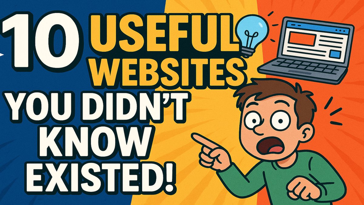 BrettInTech's tweet image. 10 ALL-NEW USEFUL WEBSITES You Didn&apos;t Know Existed! 2025
Watch Here: youtu.be/3mcTSRDk9a8