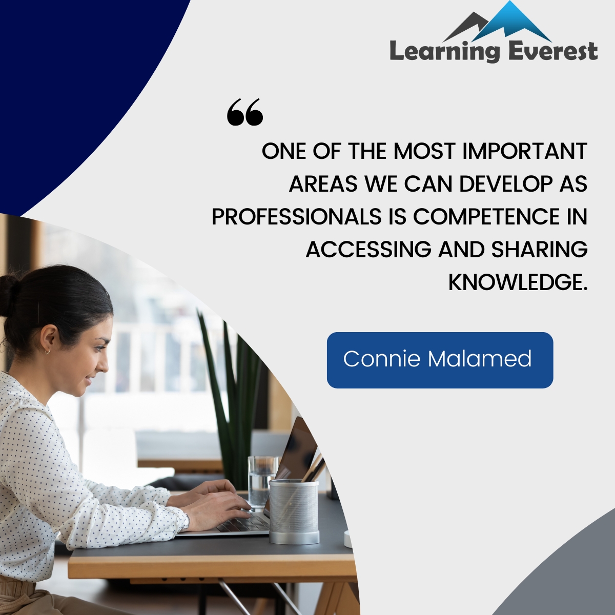 LearningEverest's tweet image. One of the most important areas we can develop as professionals is competence in accessing and sharing knowledge.

— Connie Malamed 

#Motivation #SuccessQuotes #QuoteOfTheDay #MotivationalQuotes #PositiveVibes  #DailyInspiration
