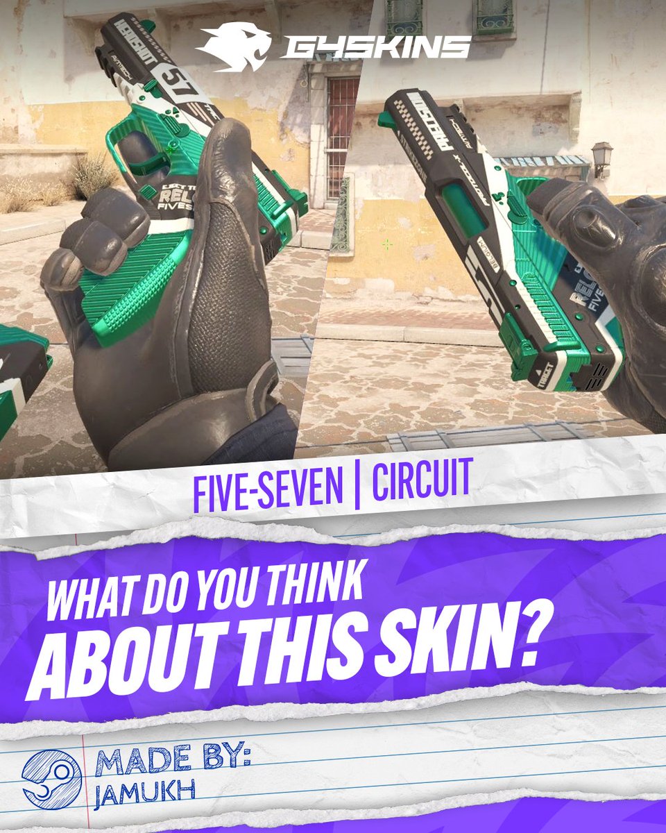 g4skinsdotcom's tweet image. Our favourite topic - skins! What do you think about this one here? 🧐

#csskin #counterstrike #counterstrike2 #csgo #g4skins #fiveseven #cs #cs2 #opinion #circuit