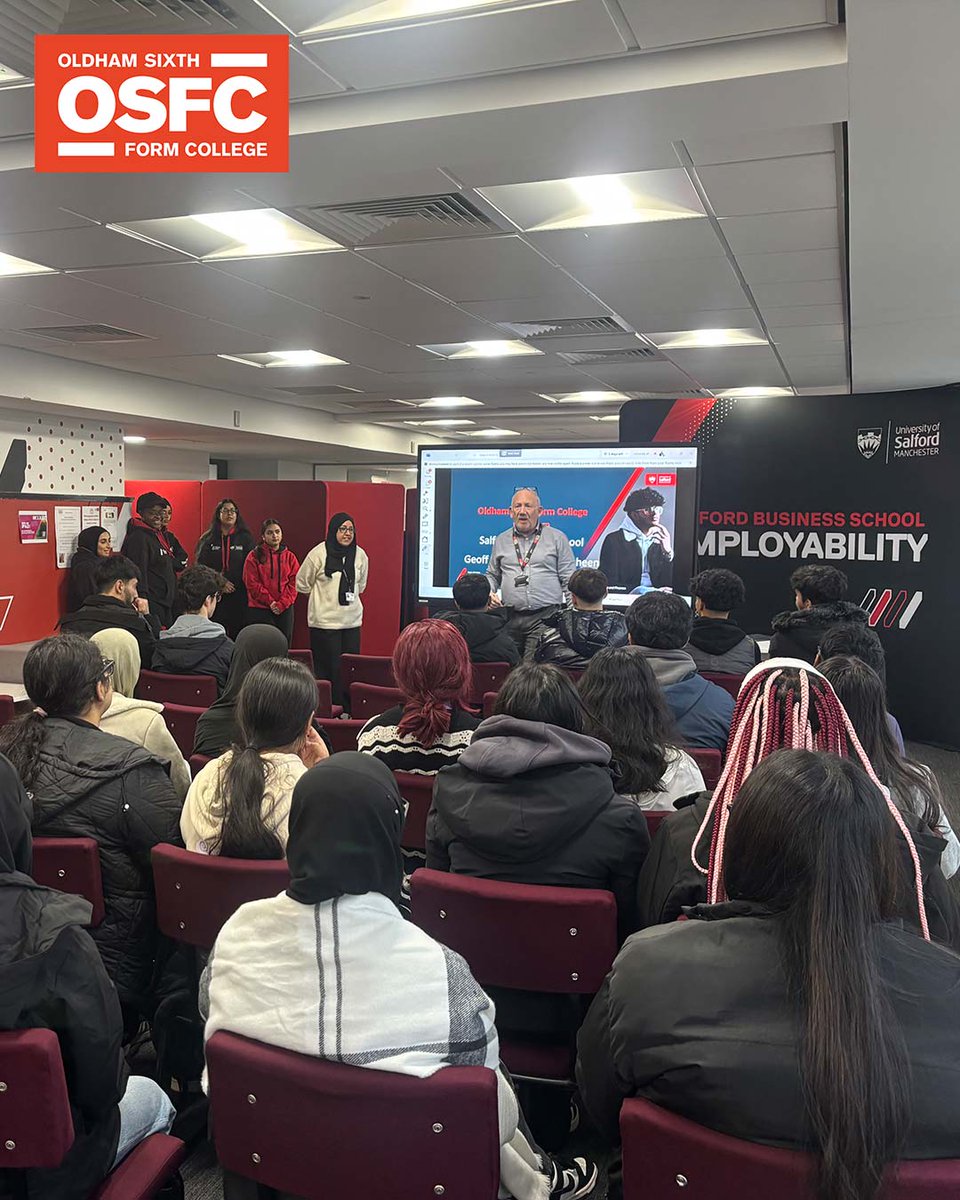 OSFC_Info's tweet image. Year 13 Business students attended an immersive Student Experience Day at @SalfordUni  last week.

They had the opportunity to explore the campus &amp;amp; facilities, before developing essential skills in negotiation &amp;amp; competitive strategy through the negotiation procurement game.