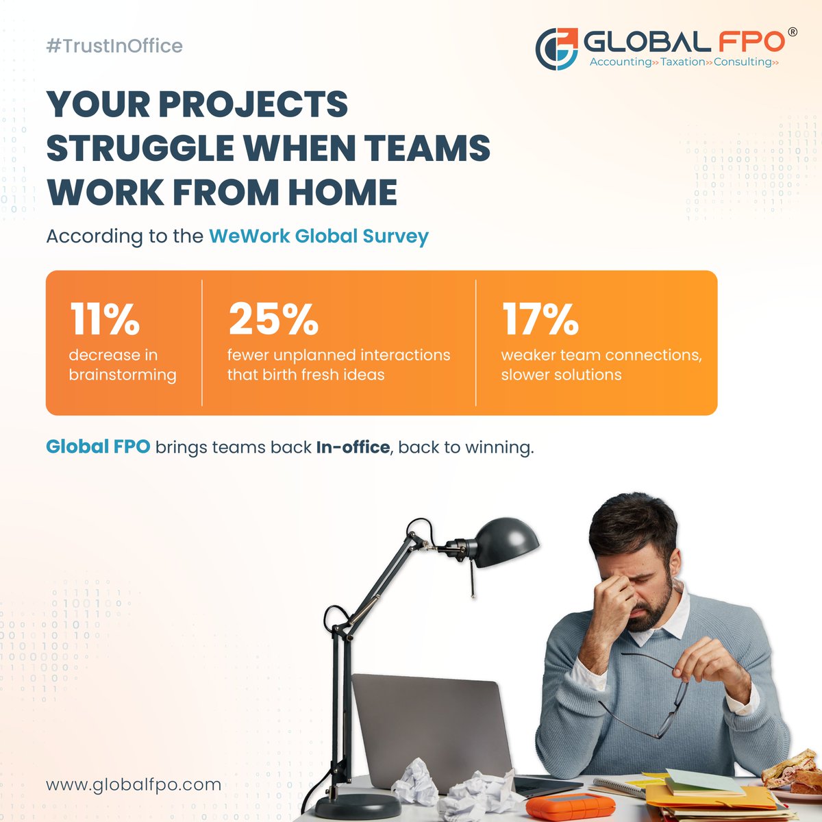 global_fpo's tweet photo. When teams are in the same room, the work just flows better.
Stronger ideas. Faster decisions. Better outcomes.
That’s why Global FPO believes in working from the office, so your projects get the clarity, speed and collaboration they deserve.
#GlobalFPO #TrustInOffice #Teamwork https://t.co/1weq1eNmp8