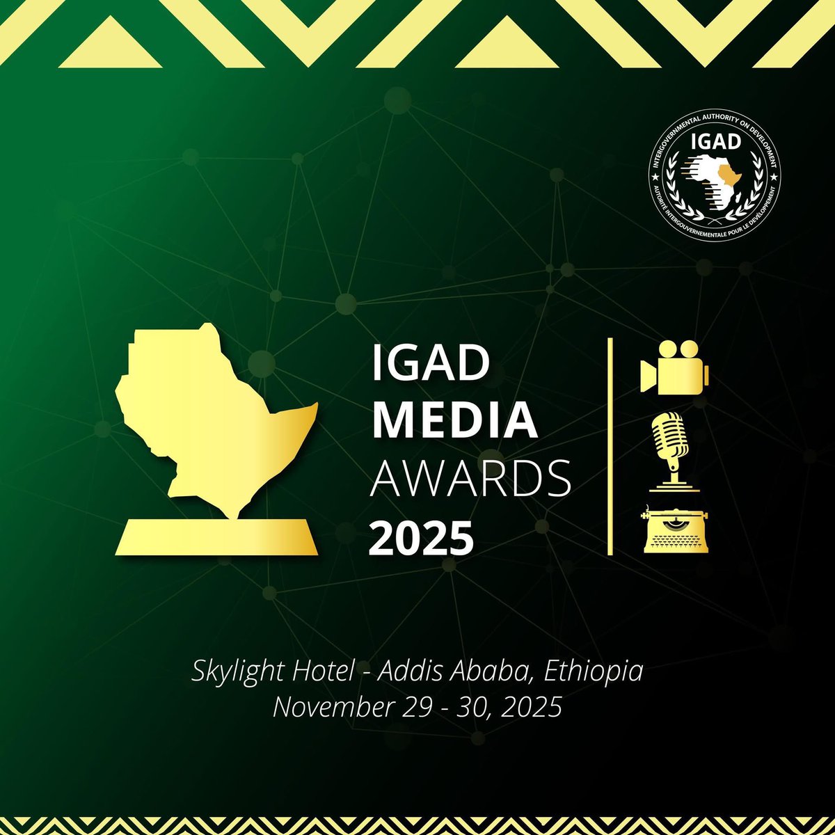 Across the IGAD region, storytellers continue to shine a light on the realities, hopes, challenges, and possibilities shaping our societies. In 2025, we’re honoring that spirit in the heart of Addis Ababa, as the #IGADMediaAwards2025 bring together the brightest media minds for