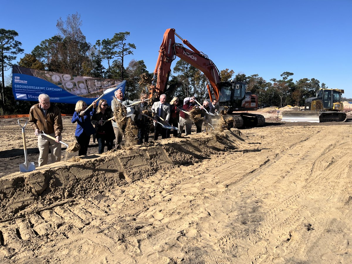 It’s official: work has started on the new Southside Water Reclamation Facility! 🚜 We’re replacing the 53-year-old Southside with a larger, more modern plant to better serve you. Follow our progress at CFPUA.org/Southside