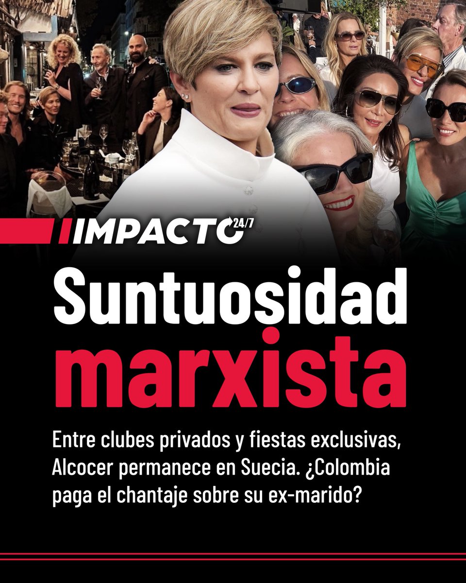 Impacto24_7's tweet image. 🚨🇨🇴🇸🇪 LUJO IMPERIALISTA | Verónica Alcocer, se ha instalado en Estocolmo tras ser incluida con Gustavo Petro en la “lista Clinton” de EE.UU. En Suecia, según el medio Expressen, disfruta de un estilo de vida lujoso: cenas en restaurantes en Stureplan, champaña y fiestas en el…