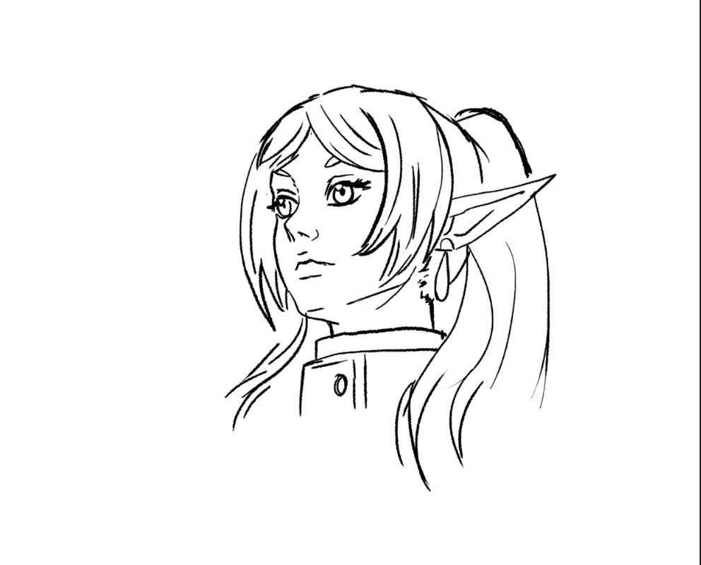 zero0nit3's tweet image. trying frieren hard angle lmao quick attemp 
bcoz some people asking it on fb 
#frieren