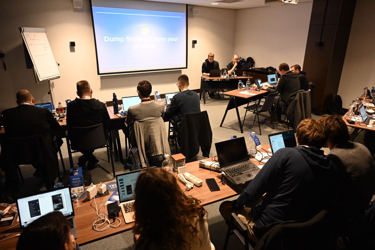 hardwear_io's tweet image. 🔍 It’s reverse engineering mayhem as participants trace how basebands whisper to each other inside the Shannon modem, mapping flows that feel straight out of a sci-fi network core.

In action Marius Muench; Tobias Scharnowski at #hw_ioNL2025 

👉hardwear.io/netherlands-20…

#fuzzing
