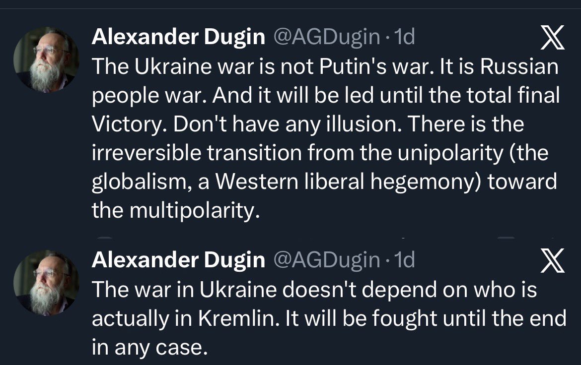 If a russian Nazi threatens to kill you, take his words seriously. The Nazi “philosopher” is right, “it’s not Putin's war. It is Russian people war.”