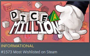 the fact that my game is currently the 1573rd most wishlisted game on steam is absolutely mindblowing to me.

like yeah sure there's still 1572 games above me, but think about it, there's ONLY 1572 games above me

#gamedev #indiegame