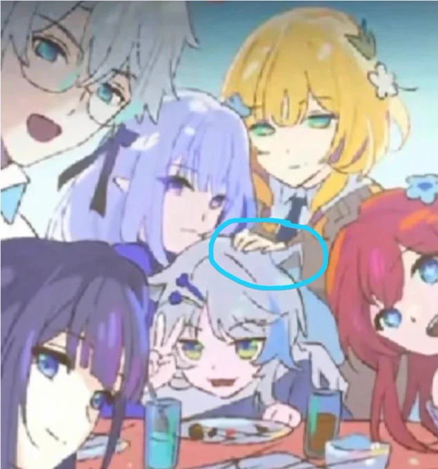 Yellow pencil case, hand on her head, yellow nails and shoes… Aglaea sure is very possessive of her cat #ciphlaea