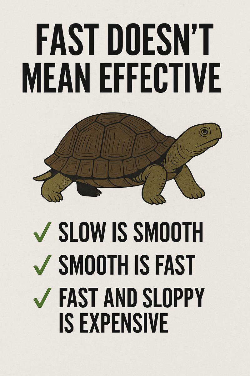 MackBenson's tweet image. Fast doesn’t mean effective.

Early on, I admired operators who moved fast.

But speed without structure isn’t execution — it’s gambling.

❌ Rushed DD
❌ Bad debt
❌ Missed details

Now I know:
✅ Slow is smooth
✅ Smooth is fast

#OperatorMindset #MultifamilyExecution