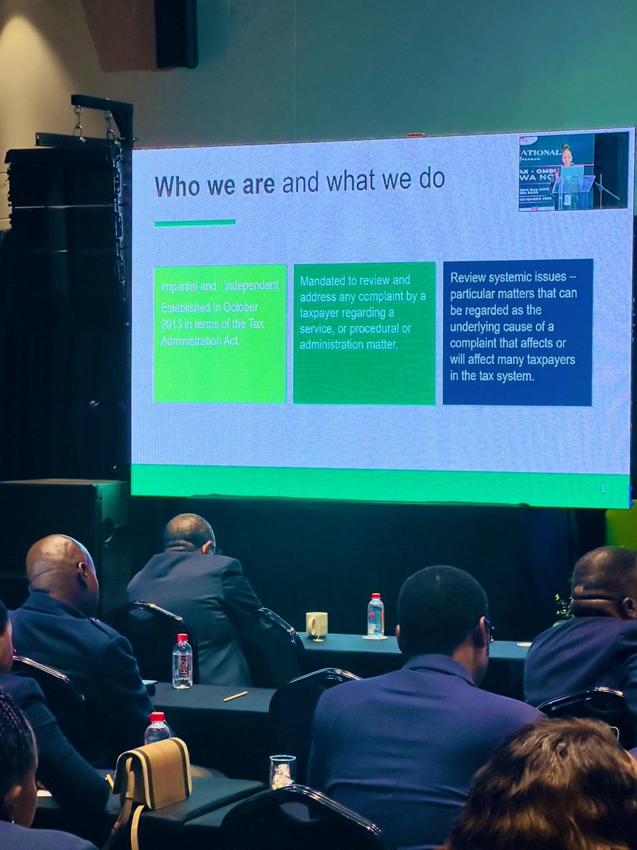 Acting Senior Manager: Operations, Fundiswa Ngqeleni, is currently on stage at the <a href="/oursafpa/">SAFPA National</a> National Conference 2025, empowering stakeholders about the free services offered by the Office of the Tax Ombud (OTO). 

Know your rights and stay compliant. 

#TaxOmbud #TaxpayersRights