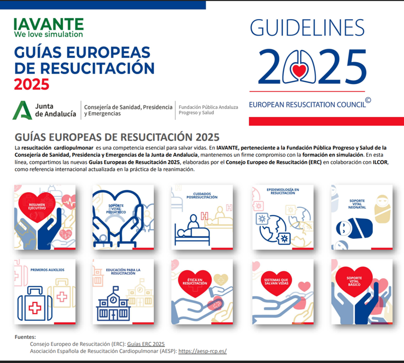 IAVANTE_FPS's tweet photo. 📢Ya están disponibles en https://t.co/iI0ZhwEYSJ para su descarga las Guías Europeas de Resucitación 2025
@ERC_Research #ERC2025 📚Representan la referencia internacional más actualizada para la práctica de la #RCP
👉Descárgalas ya en https://t.co/4EODG6wkte https://t.co/MVZ4gsIOJw