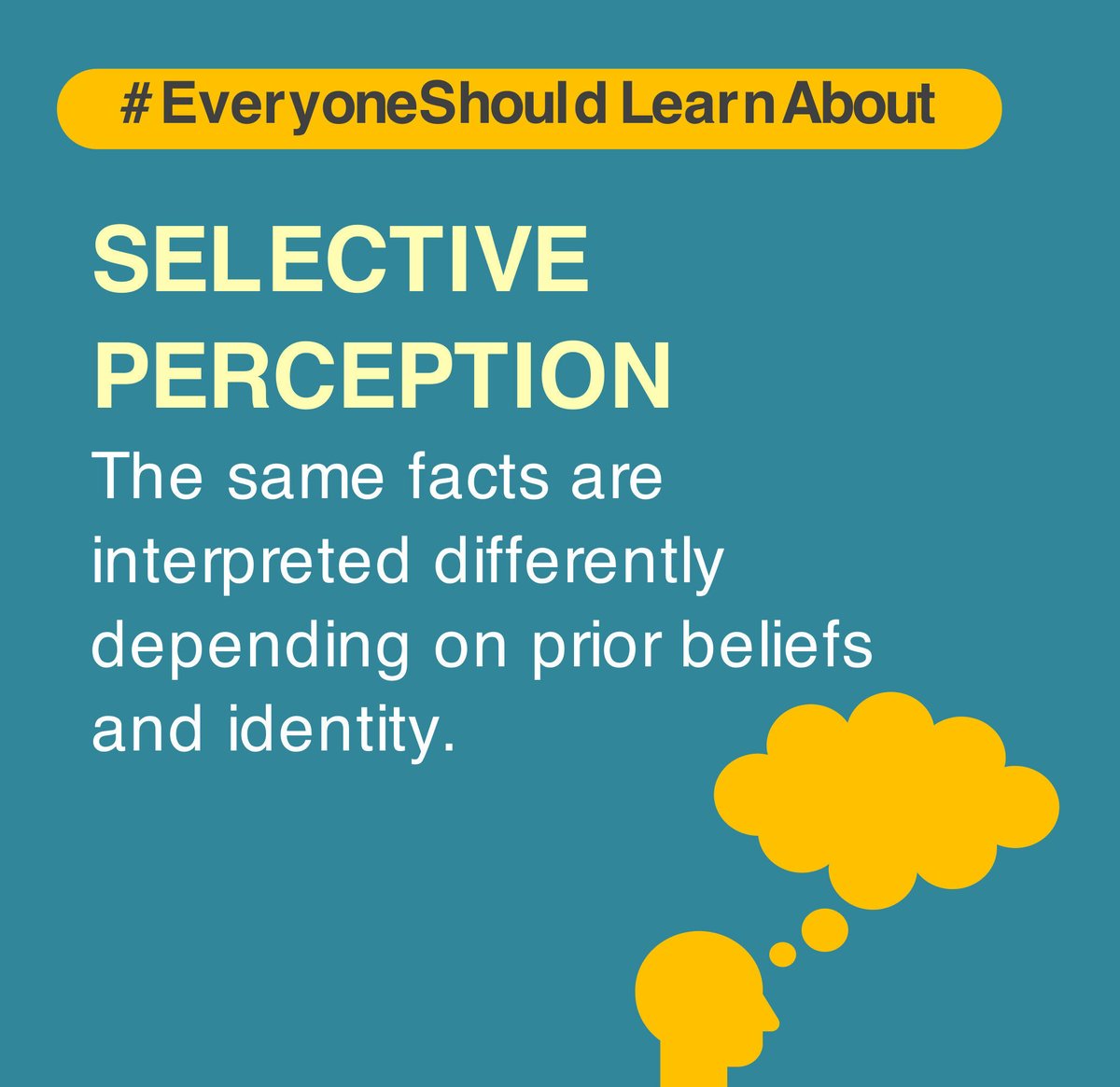 JennyGRankin's tweet image. Selective perception: The same facts are interpreted differently depending on prior beliefs and identity. #EveryoneShouldLearnAbout #polarization #communication #communicationskills