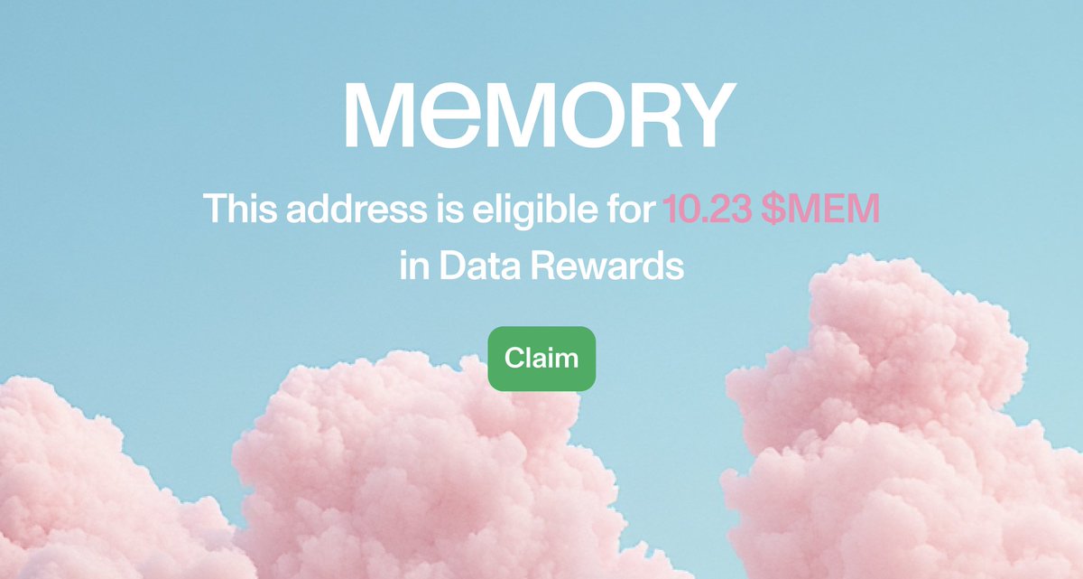 MemoryProtocol's tweet image. 7 new apps built with Memory last week.

Data rewards increase 3x this week.

Are you getting it yet?

✦ 15,603 $MEM
✦ 2,382 wallets eligible
