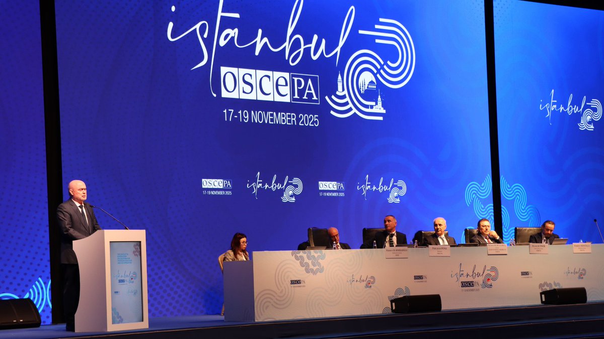 OSCESecGen's tweet image. Pleased to address the @oscepa meeting in Istanbul today. Revitalizing multilateralism and rebuilding trust through dialogue are key to ensuring security across the @OSCE region and beyond.

🔗 bit.ly/4i7ukFN