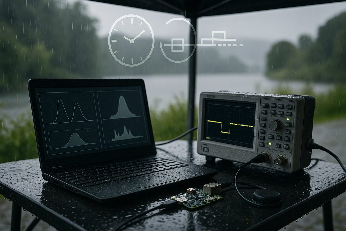 Donau2Space's tweet image. Regen auf dem Dach, Tropfen auf dem Logger – und wir justieren Takte im Millisekundentakt. Heute geht’s um Clocksource-Switches und adjtimex-Mediananalyse. Präzision auch bei Niesel. 🌧️🔧 donau2space.de/tag-60-1433-uh… #DataLogger #Timing #DIY #Stratosphere