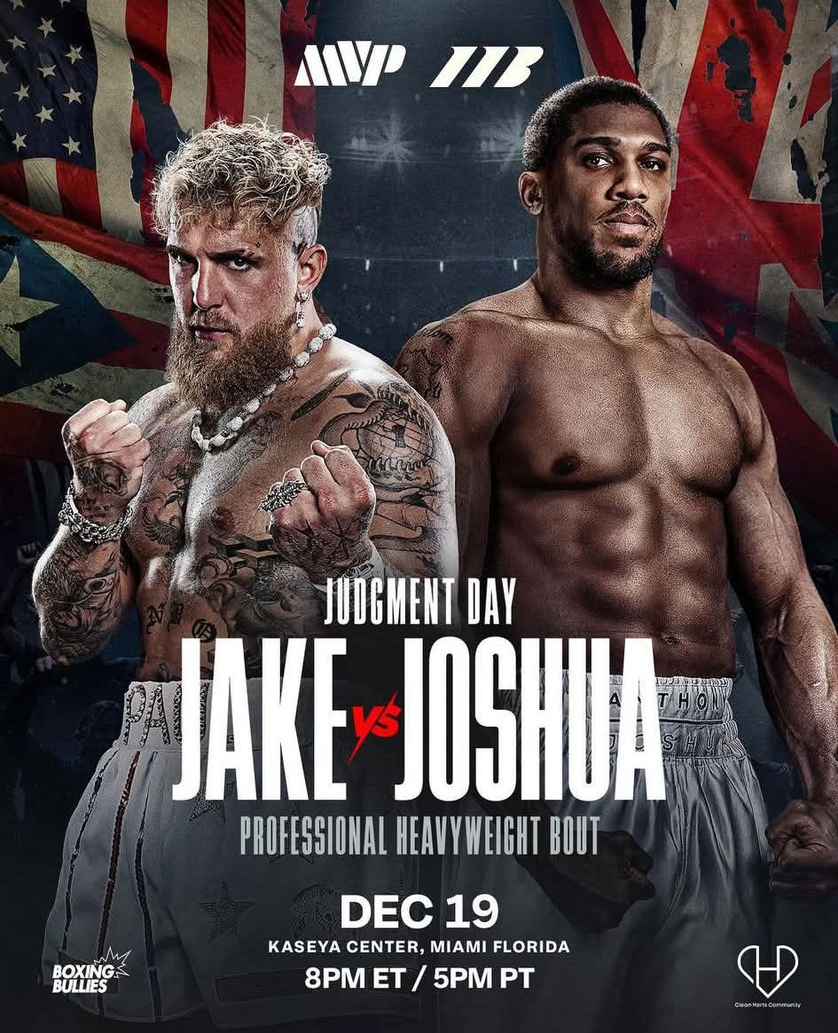 Fightgistmedia's tweet image. Jake Paul will face Anthony Joshua in Miami, Florida on December 19🤯

How does this end?

.
#fightgistmedia #Boxing #PaulJoshua #jakejoshua #anthonyjoshua #jakepaul