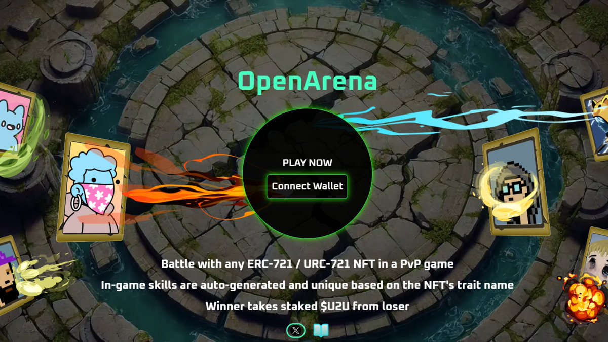 OpenArena_cc's tweet photo. You know the NFT marketplace. You know the NFT launchpad.

We bring a new term: NFT Arena.

Built on @u2u_xyz