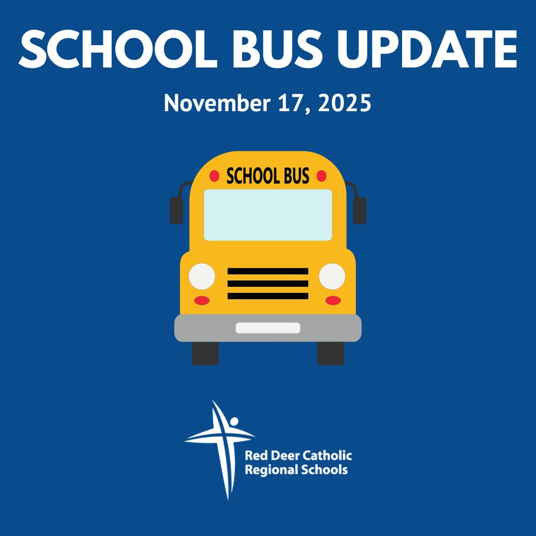 rdcrs's tweet image. RDCRS RURAL SCHOOL BUS CANCELLATION: Morning Only (Mon, Nov 17)

Reason: Dense fog/poor visibility.

Areas: Innisfail, Blackfalds, Red Deer County, Sylvan Lake.

Note: Schools are OPEN. Afternoon service runs as scheduled.

#WeAreRedDeerCatholic #SchoolBusUpdate