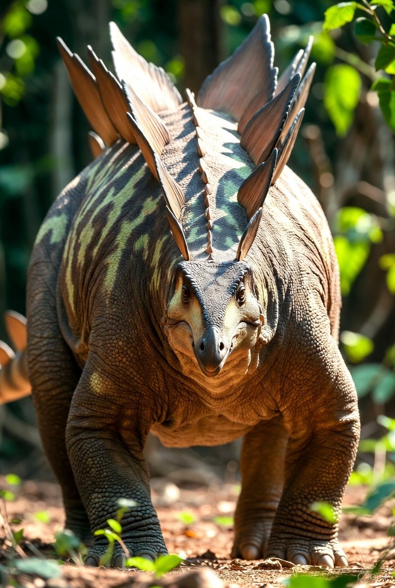 hgsh91's tweet image. #恐竜、#動物、#星座、#天体 は今でも好きなところ。#理科 だと、この辺りは #小学生 の頃から好きで、この関係のニュースは今でも好きなところ。#ステゴサウルス は好きな恐竜で、背中の板みたいなのは体温を調整するのに役立っていたんだそうだ。
※画像は @grok で生成し、フィクションです。