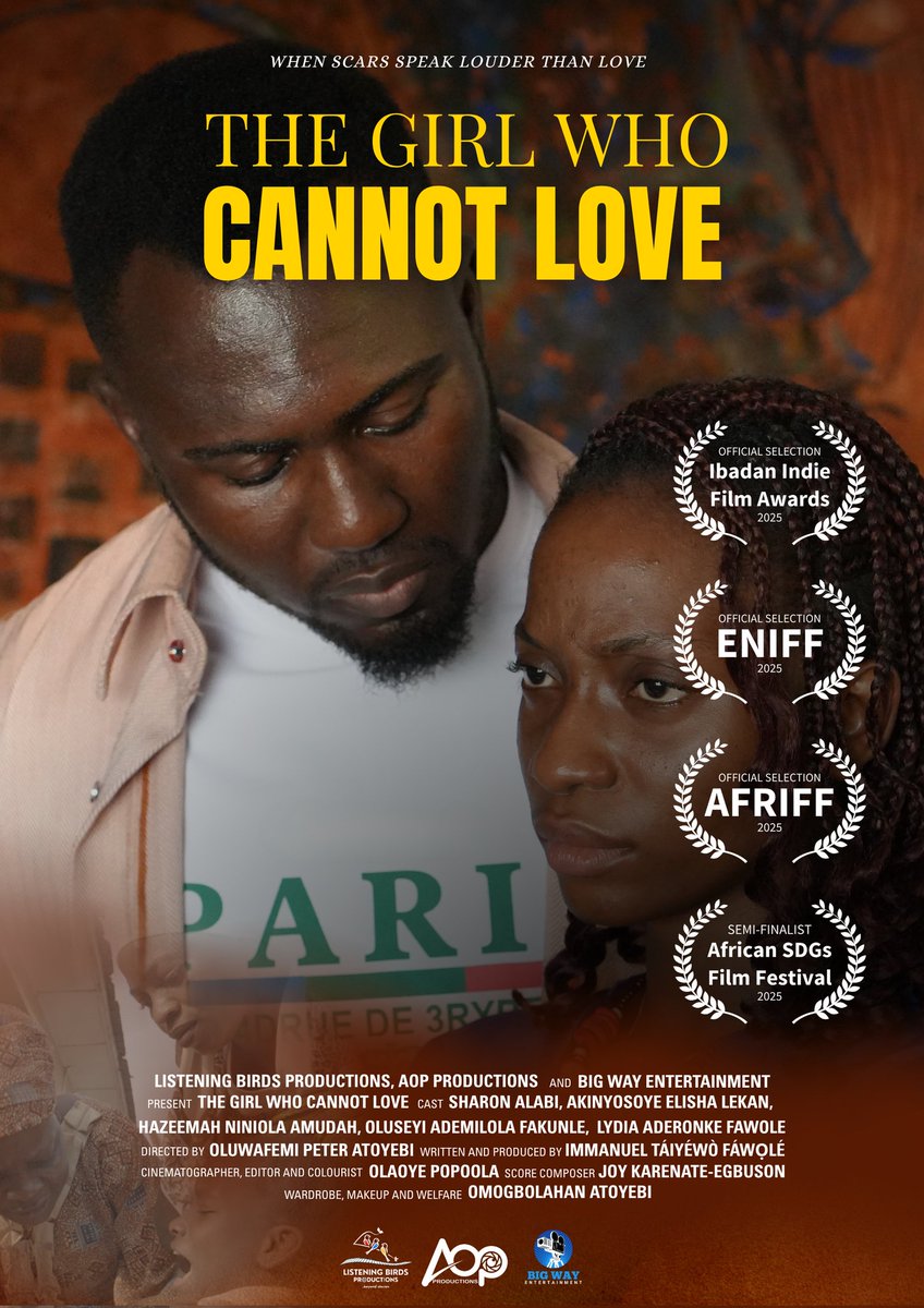 yosoye_elisha's tweet photo. My short film, THE GIRL WHO CANNOT LOVE has banged another selection. We'll be screening at the Ibadan Indie Filmmakers Award in few days time!

IIFA here we come 🤩🎉💯👏🥳🔥 @Ibadan_IFA 

#BestAfricanActor
#YourFavoriteThespian https://t.co/Xz4Zmi9GMa