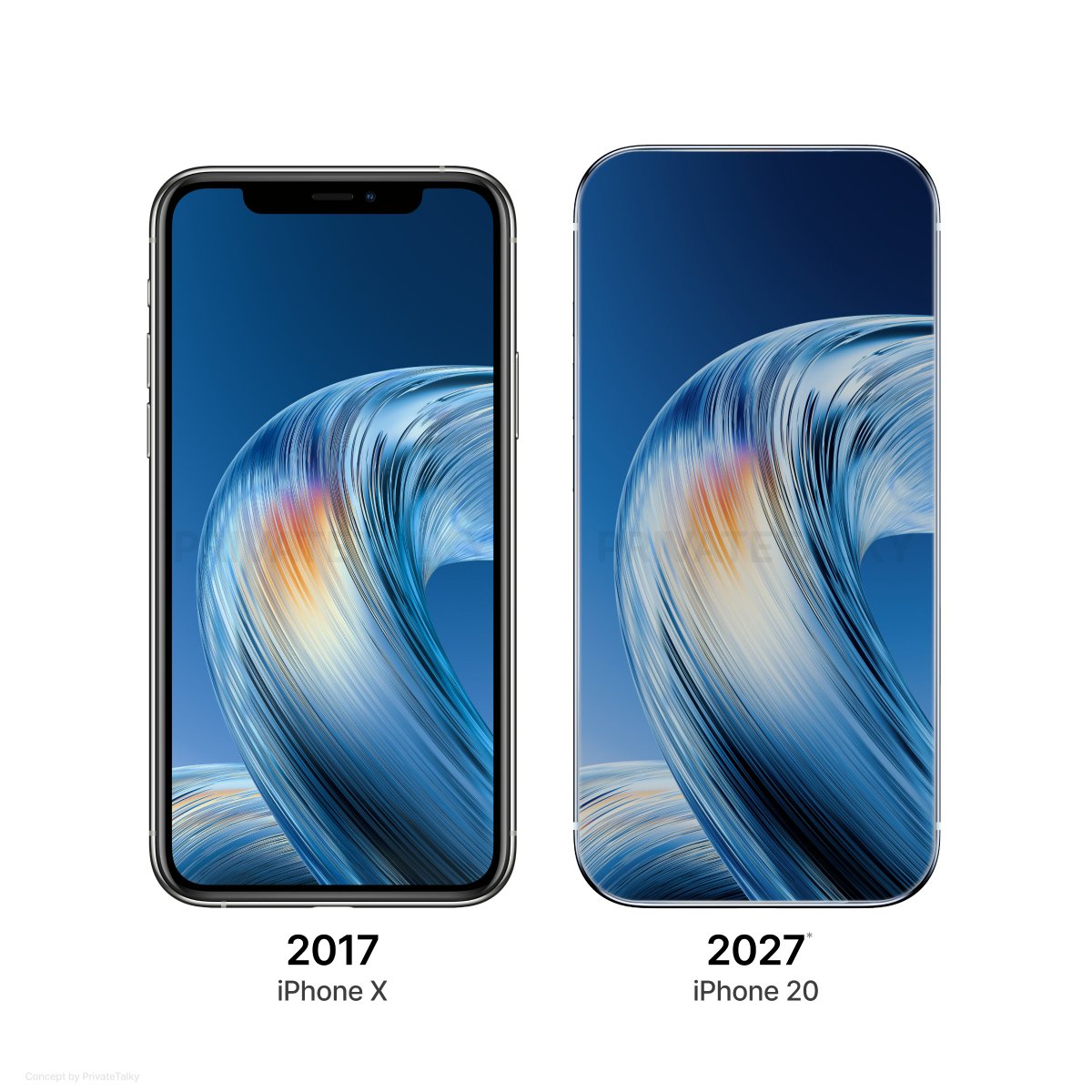 privatetalky's tweet image. 🚨 A true all-screen, bezel-less 20th-anniversary iPhone is expected to be unveiled in 2027, the biggest design leap since iPhone X.

Are you excited for this design?