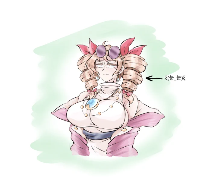 女苑ちゃんの顔文字の絵 ξ(눈_눈)ξ