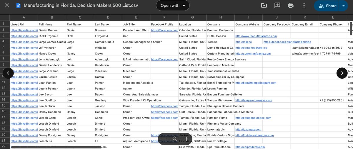 scalecoldemail's tweet image. I just pulled a FRESH LIST OF FLORIDA MANUFACTURING DECISION MAKERS

These leads are high-intent and tough to find anywhere else.

This list normally goes for $597, but I’m giving it away here.

Want it?

Like + comment “597” and I’ll DM you the full list.

(Must follow to…