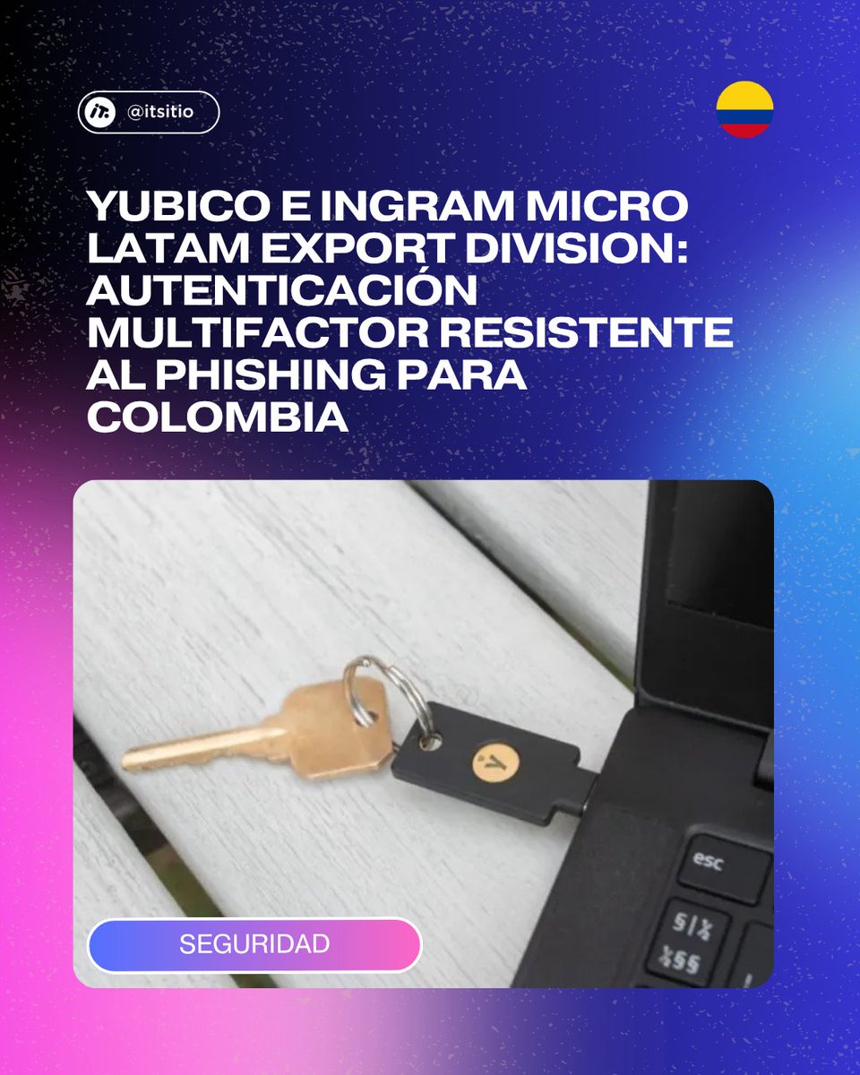 🔐 Yubico e Ingram Micro LATAM impulsan en Colombia la autenticación resistente al phishing.

Con YubiKey —basada en FIDO2 y clave pública— las organizaciones bloquean suplantaciones incluso si las credenciales fueron robadas.

Lee la nota completa⬇️
itsitio.com/co/seguridad/y…