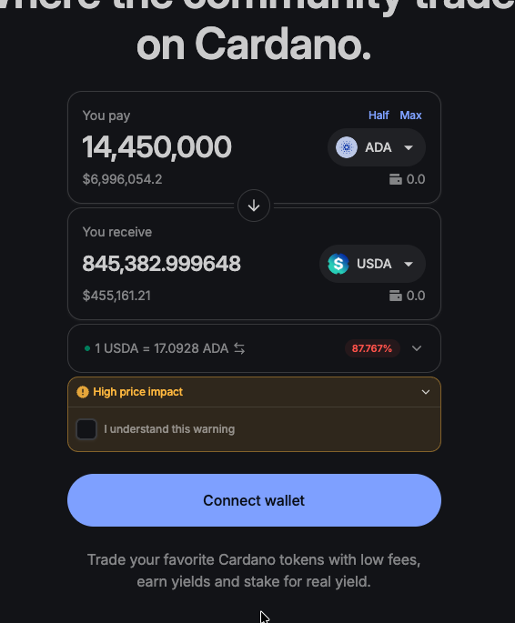 BigOneWD's tweet photo. @lookonchain @zachxbt ?? 845.4k USDA = $455.1k ?? https://t.co/ytlbh8Eqkq
