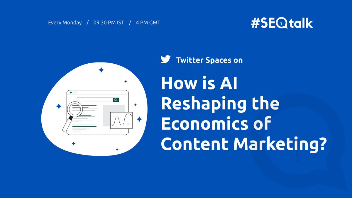 Quick stats:
- Google reports record surges in low-quality, look-alike AI content
- Brands now publish 5–10x more pieces per month
- Cost per click is up, but content ROI is down

Is AI Reshaping the Economics of Content Marketing?

We debate on this in 2 hours on #SEOTalk Spaces