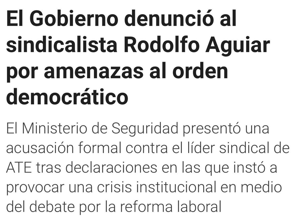 Hay que ser genuinamente estúpido para terminar involucrado en una causa penal, tras amenazar con un ejercicio imposible de golpismo. Esto es Aguiar; aunque a nadie sorprende, porque en ATE no sobra materia gris. 

La invitación es clara, sin embargo: urge aprovechar la