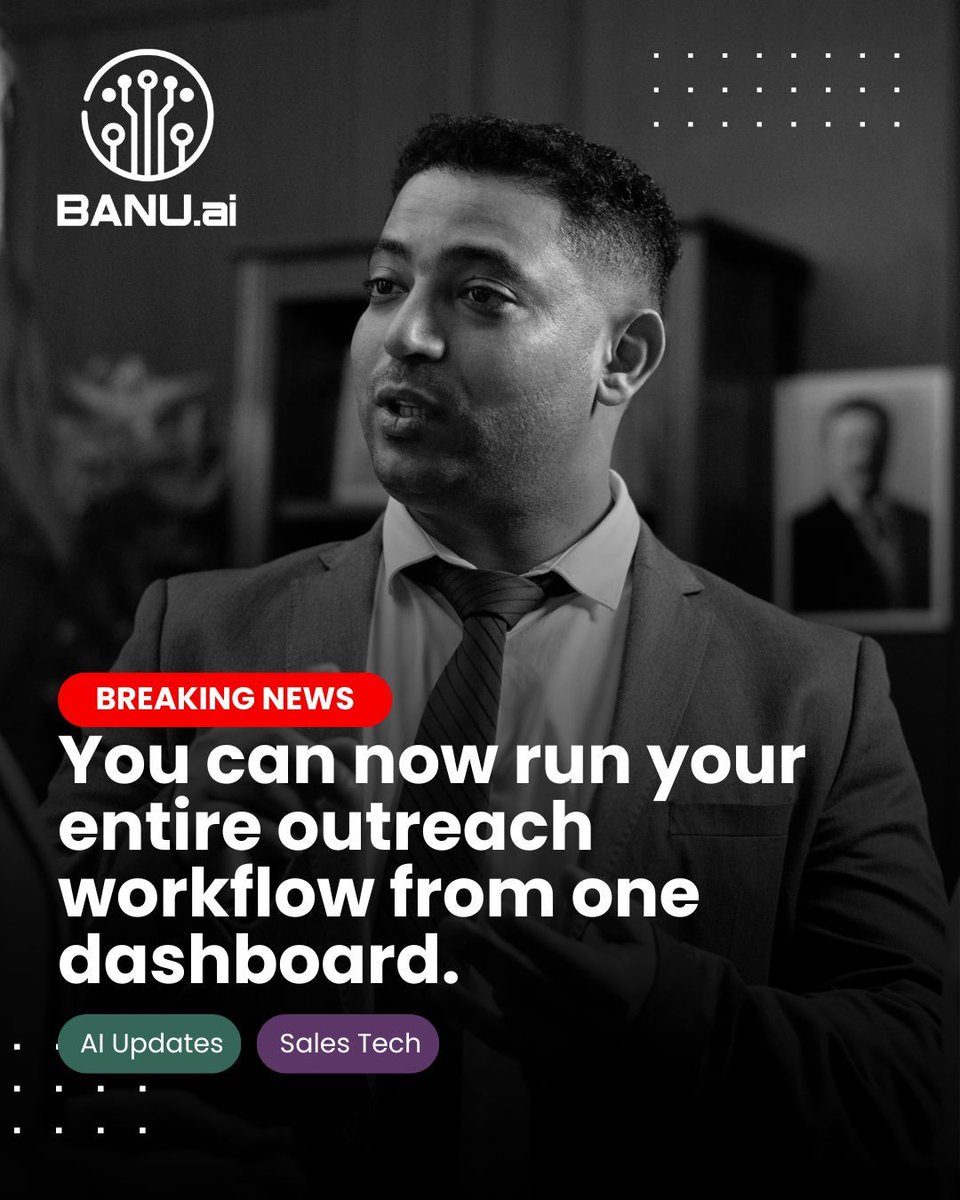 builtforbrokers's tweet image. Manual outreach is cancelled. Smart workflows win.
#banuai #salesautomation #aiworkflow #leadgen