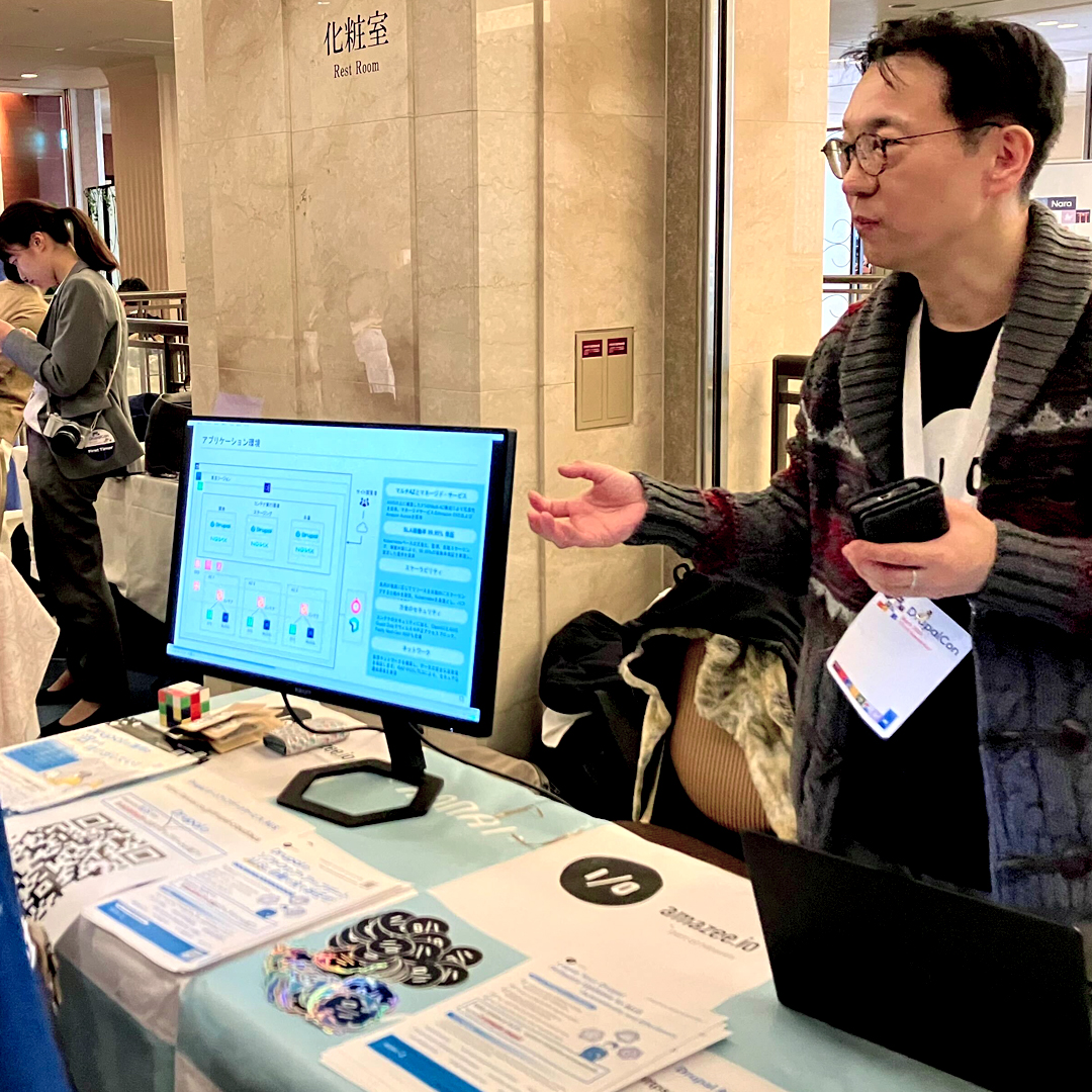 amazeeio's tweet image. Day 1️⃣ at #DrupalConNara = success! Thank you for the invigorating chats.

Day 2️⃣: Don&apos;t miss Michael Schmid&apos;s session: Epic things you built with Drupal AI.
⏰ 1:00 PM | 📍 Hiten A

Plus, stop by our booth for a chance to win a &quot;Memory from Nara&quot;! 🦌
🔗 hubs.la/Q03TwclD0