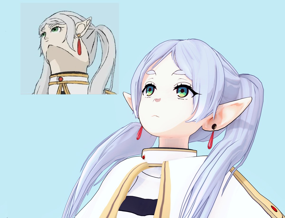 Drawing takes me too long so I just throw my model into a scene and took a few minutes to position the hair. :L #コイカツ #koikatsu #KoikatsuParty #FrierenBeyondJourneysEnd