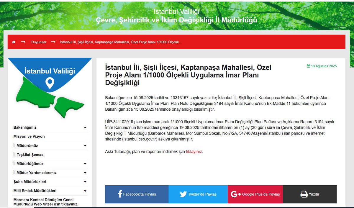 Taş Yapı, Şişli Belediyesinin yanında bulunan Bulgar Vakfı arsası üzerinde yapacağı inşaata başlamadan evvel, kamunun kullanımı için bazı alanları bedelsiz terk etmek zorundaydı. Fakat Bakanlık, 19 Ağustos 2025 günü ilan ettiği plan değişikliği ile bu plan notunu iptal etti. Yani